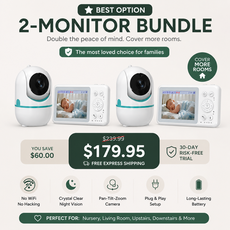The Pipolic Family Protection Pack -Two baby monitors